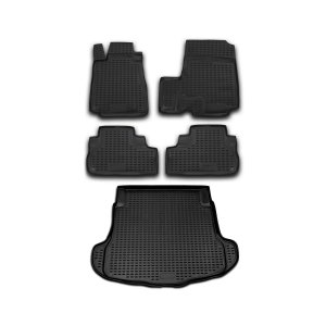 Honda CR-V 3D Floor-Trunk Mats - Omac - SUV Kit - Black - '07-'11
